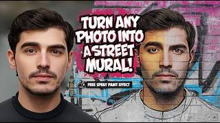 Turn Any Photo Into a Street Mural! | Free & Easy Spray Paint Effect screenshot 1