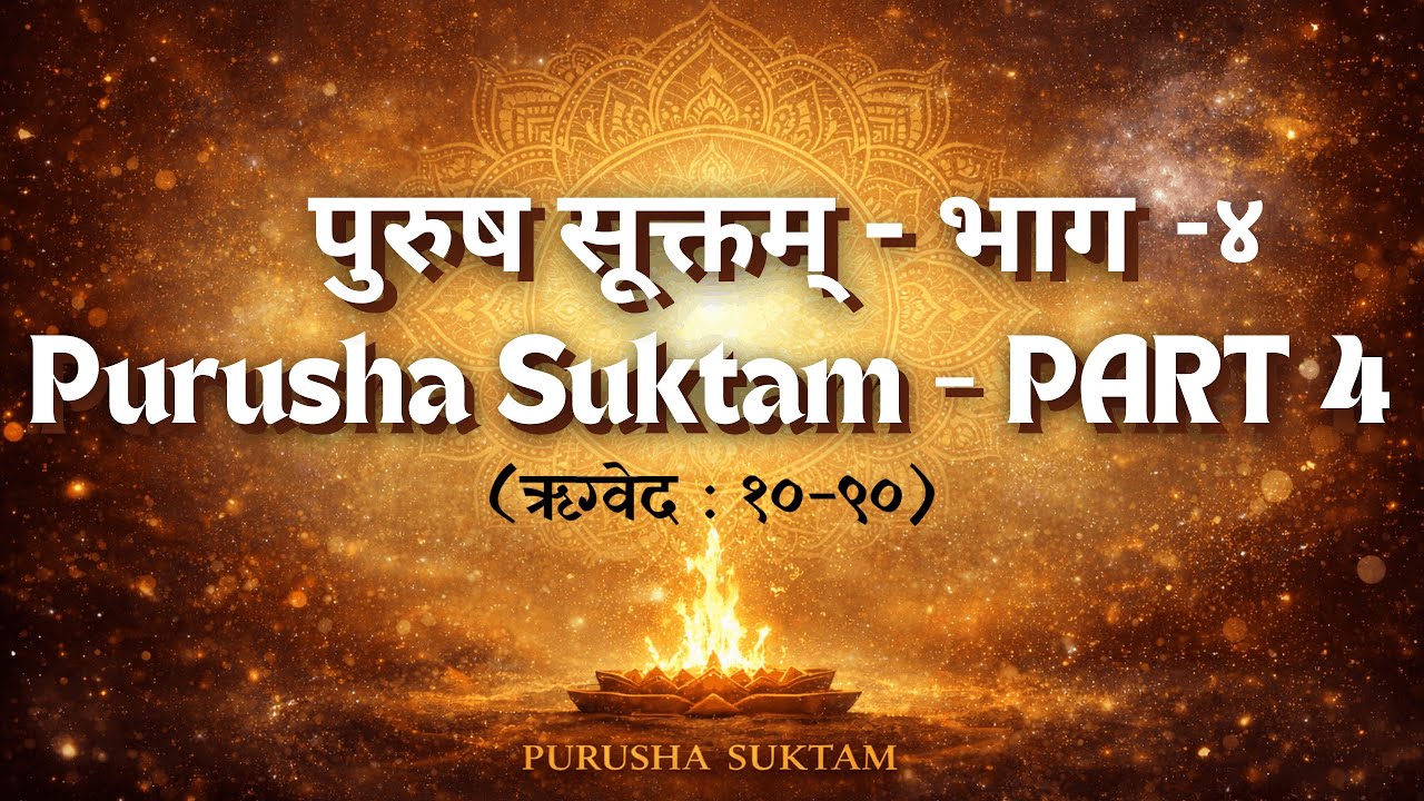 Purusha Suktam – Part 4 | Authentic Vedic Chanting Step by Step | Free Online
