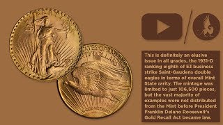 Stack's Bowers Introduces the 1931 D Saint Gaudens Double Eagle Gold Piece 1931 D Saint Gaudens Double Eagle Ms 64 Pcgs Lot 7815