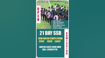 21 Days SSB New Batch Admissions Open at Centurion Defence Academy #ssbcoachingindia #ndassb