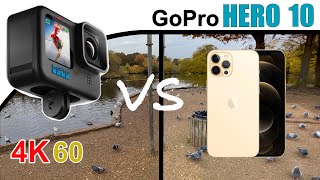 GoPro Hero 10 vs iPhone 12 Pro Max | [4K] 60 | Quick Test Footage