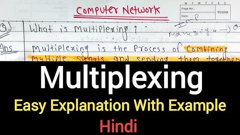 What is Multiplexing in Computer Network | Easy Explanation with Diagram & Example | Hindi