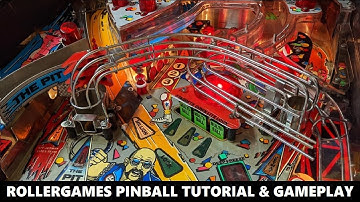 Rollergames Pinball Tutorial & Gameplay (Williams 1990)
