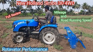 New Holland Simba 30 4WD Tractor Rotavator Performance | New Holland mini Tractor Simba 30 4WD