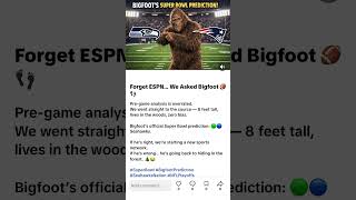 Forget ESPN… We Asked Bigfoot 🏈👣 @SquatchRanger