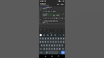 C program to calculate GCD of two numbers using for loop and if statement