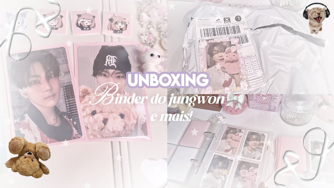 UNBOXING ୨ৎ Binder do jungwon, coisas collector, photocards e organização do binder! 🍥