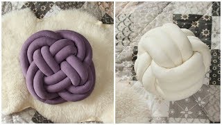 Knot pillow DIY. How to make pillow tube and two knot styles. Stepbystep tutorial.