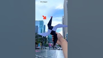 Amazing 4 bladed boomerang ✈️🤩 , Ninija star tutorial diy , Paper airplane easy #shorts #craft