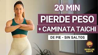 Haz Esta Rutina y Pierde Peso, Adelgaza Fácil y Rápido | Con Caminata de Taichi | De Pie, Sin Saltos