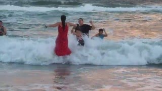 Getting baptized at the ocean can be... interesting :)