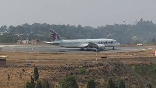 plane spotting Tribhvan International Airport runway 20. Nepal Airlines,Air India,Qatar Airways.