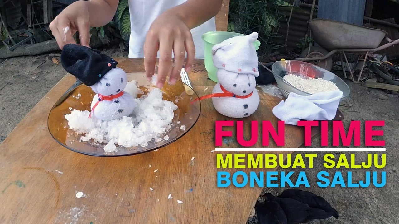 Membuat Boneka  Salju  DIY Snow Snowman YouTube