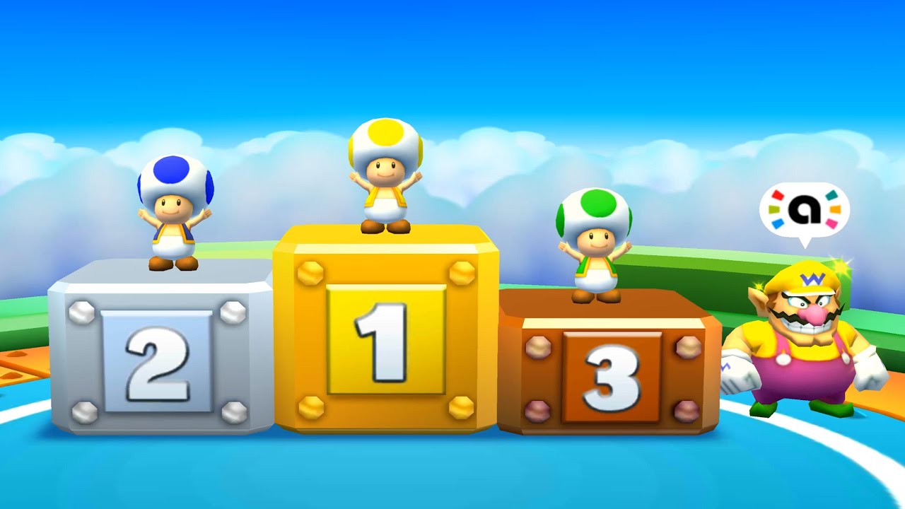 Mario Party Star Rush Toad Scramble - Wario Vs Mario Vs Luigi Vs Daisy