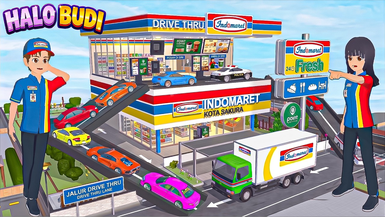 Yuta Mio Jadi Penjaga Kasir Indomaret Drive Thru Bertingkat Diatas Rumah 🥳 Bisa Pesan dari Mobil