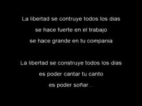 Letra y Musica cancion "Construyendo libertad"