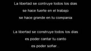 Video thumbnail of "Letra y Musica cancion "Construyendo libertad""