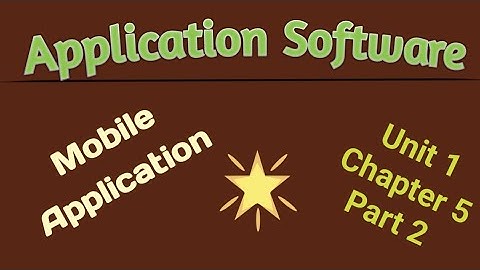 Class 9 –Unit -1-Chapter 5- Part 2- Application Software