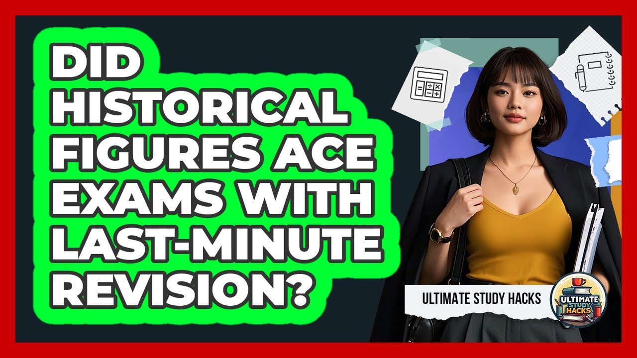 A YouTube video thumbnail about historical figures and exams