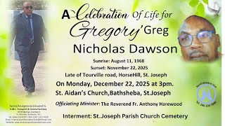 Live Stream of Funeral Service for Gregory "Greg" Nicholas Dawson