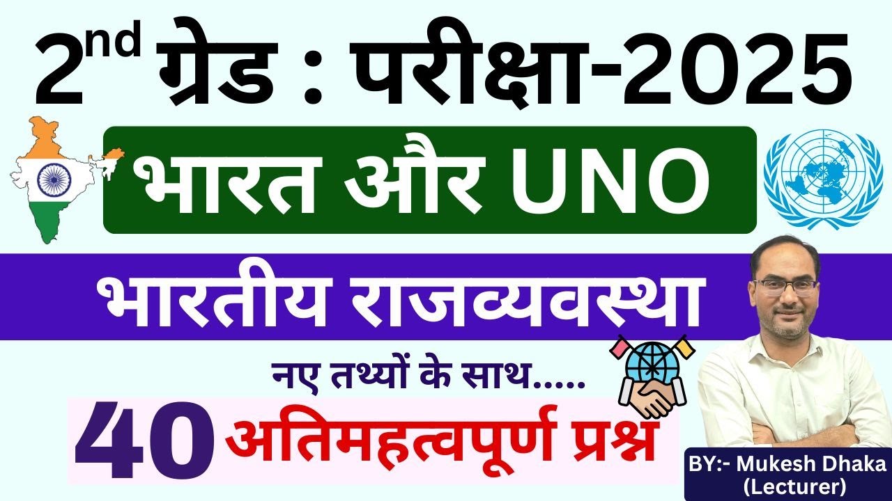 UNO और भारत | 40 महत्वपूर्ण प्रश्न | 2nd ग्रेड GK |