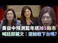 黃益中預測藍年底「掉5縣市」！喊話鄭麗文：選輸敢下台嗎？｜#頭家來開講
