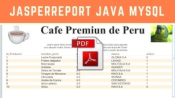 JasperReport con parámetros e Imágenes Java MySQL