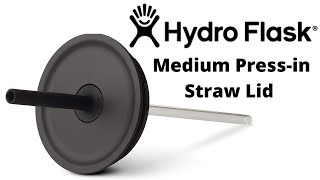 Hydro Flask Straw Lid, Press-in, Black, Large