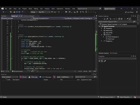 Speed Converter (Marisa D)  Microsoft Visual Studio 2023 03 12