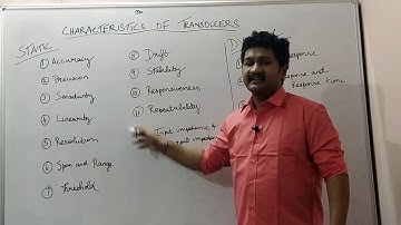 What are the static characteristics of transducers