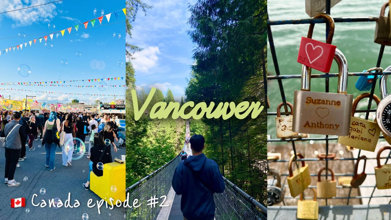 내향인 부부의 캐나다🇨🇦여행 Vlog | 캐나다 야시장 가보기 🌮 |  밴쿠버 episode 2 (카필라노 서스펜션 브릿지, 리치몬드 야시장, 론즈데일 키 마켓, 시버스 타보기)