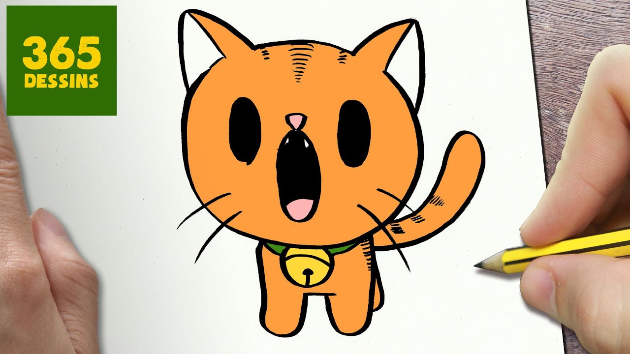 Comment Dessiner Chat Kawaii Etape Par Etape Dessins Kawaii Facile Youtube