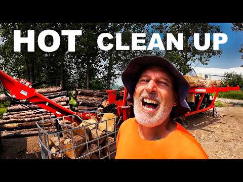 HOT CLEAN UP IN THE WOODYARD WOULD YOU IN THE HEAT?