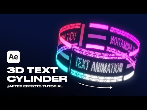 Looping and Rotating Text Cylinder | After Effects Tutorial (No Plugin)