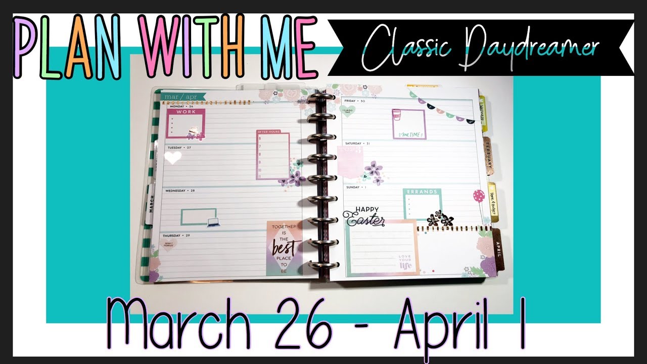 Plan With Me | Mar 26 - Apr 1 | Classic Daydreamer | Happy Planner