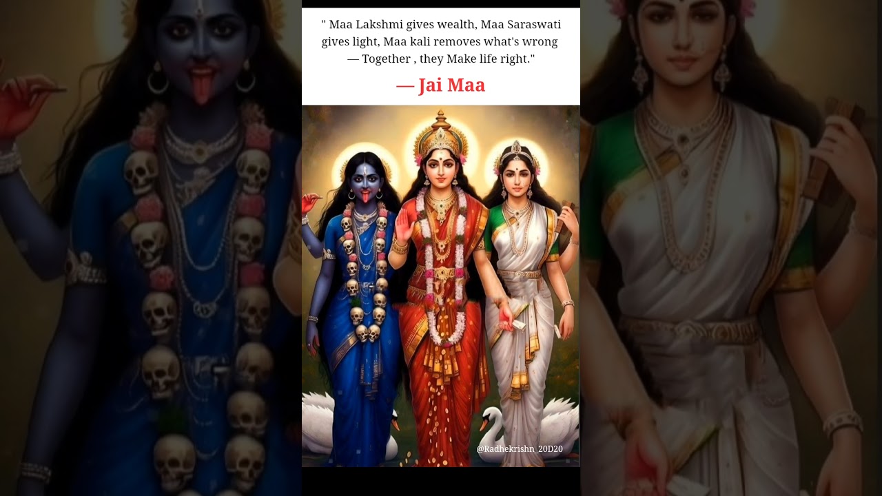 Divine Trinity of Shakti – Lakshmi, Saraswati & Kali