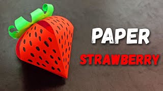 DIY Paper Strawberry [ 3D ] Easy Paper Craft