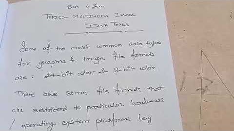 MULTIMEDIA IMAGE ( DATA TYPES )