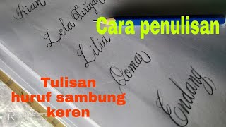 Cara menulis huruf sambung Bagus_Baik_ Nama nama orang