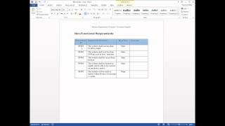 Documenting Non-Functional Requirements