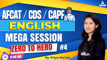 AFCAT/ CDS/ CAPF English Classes 2023 | Mega Selection #part4