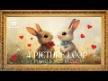 Romantic bunnies: Tv frame art 4K with music | Valentine tv wallpaper and screensaver