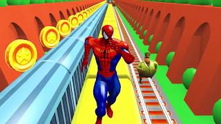 subway surfers spider spiderman 3d animated cartoons