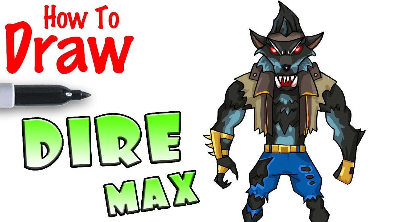 how to draw dire max fortnite cool kids art - how to draw fortnite skins cool kids art