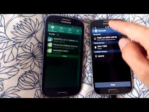 Galaxy S3 및 S4 : 휴대폰간에 무선으로 음악을 전송하는 방법