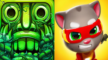 Temple Run 2 Lost Jungle VS Talking Tom Hero Dash Android iPad iOS Gameplay HD