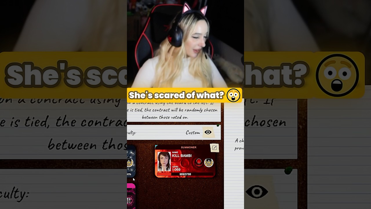 She's scared of what???