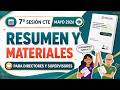RESUMEN Séptima sesión CTE Mayo 2026 Materiales Productos Contestados Directores Supervisores