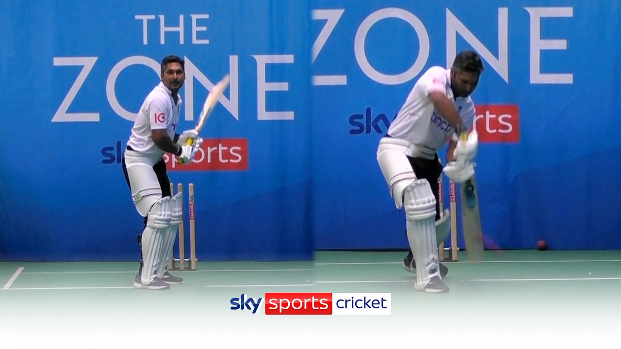 Kumar Sangakkara demonstrates how to bat against swing   Kumar Sangakkara masterclass