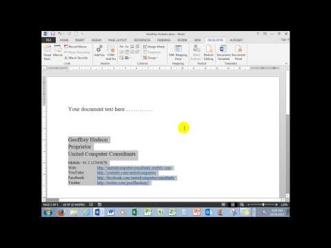 How to create and use a Word macro to insert any information with one click. Fast and efficient.
